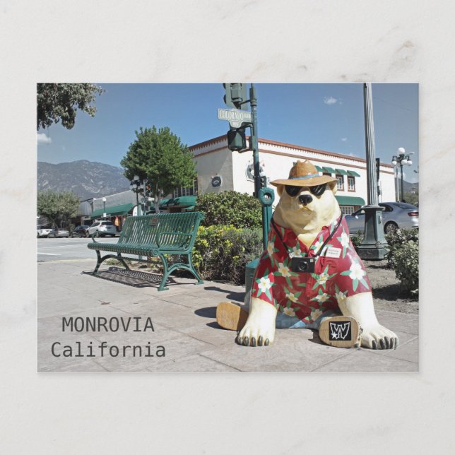 Cool Monrovia Postcard! Postcard (Front)