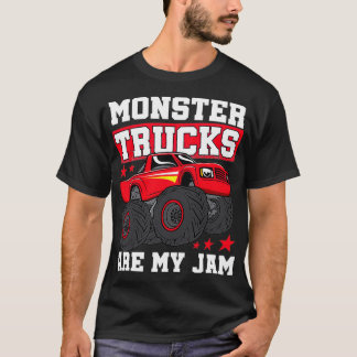 Cool Monster Trucks Are My Jam Kids Boys amp Girls T-Shirt