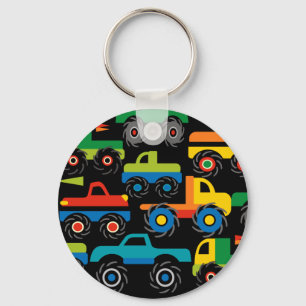Cool Monsters Trucks Transportation Gifts for Boys Keychain