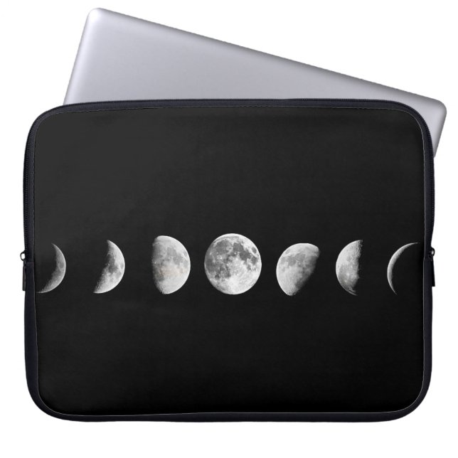 Cool Moon Phases Laptop Sleeve (Front)