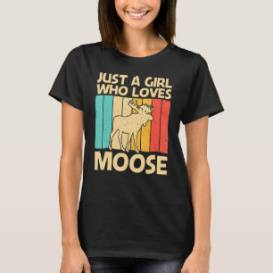 Cool Moose For Girls Kids Moose Deer Bull Elk T-Shirt