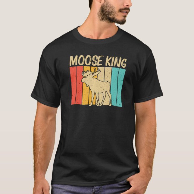 Cool Moose For Men Boys Moose Deer Bull Elk T-Shirt (Front)