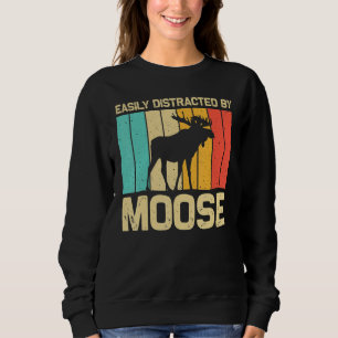 Cool Moose For Men Women Moose Alaska Moose Elk Hu Sweatshirt
