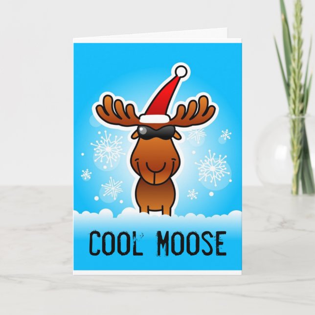 Cool Moose Greeting Card (Front)