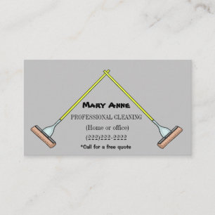 Cool Mops Design Professional Cleaning Business Card
