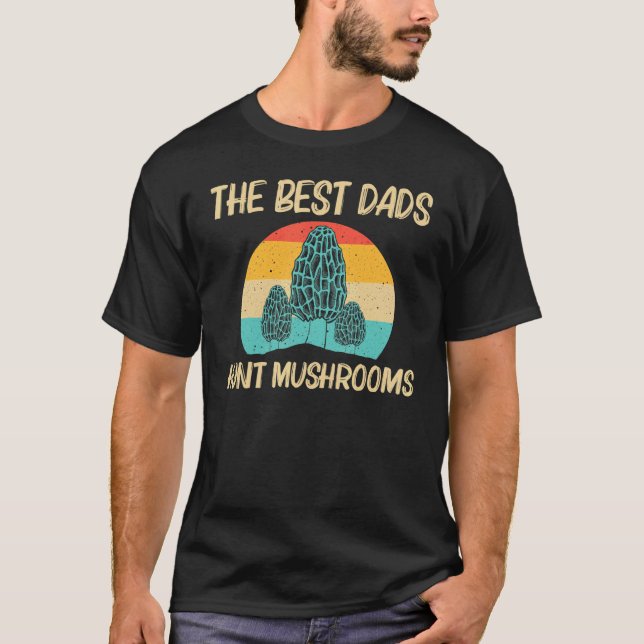 Cool Morel Mushroom For Dad Father Hunting Foragin T-Shirt (Front)