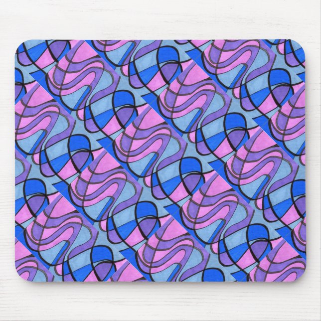 "Cool Morning" Tiled Abstract Design Mousepad (Front)
