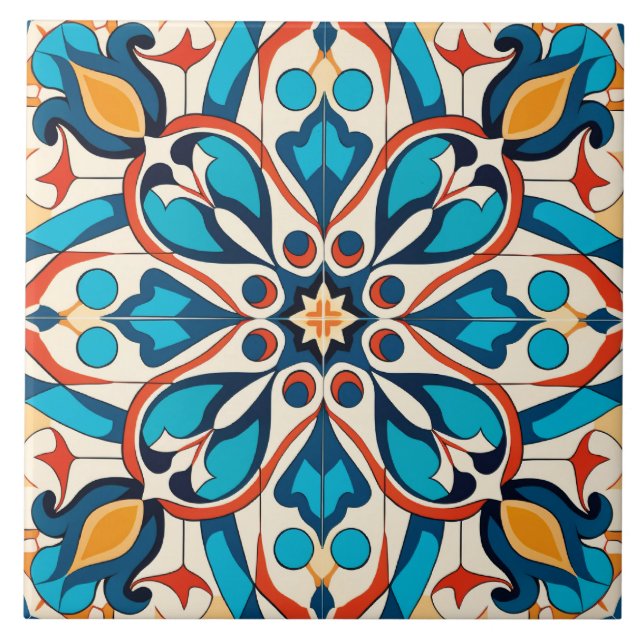Cool Moroccan style pattern  Tile (Front)
