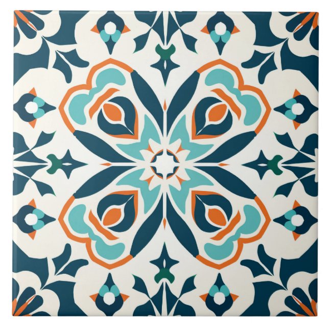 Cool Moroccan style pattern  Tile (Front)
