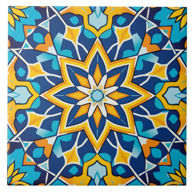 Cool Moroccan style pattern  Tile (Front)