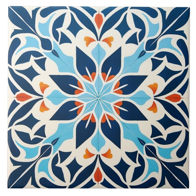 Cool Moroccan style pattern Tile (Front)