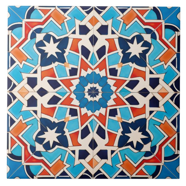 Cool Moroccan themed pattern Tile (Front)
