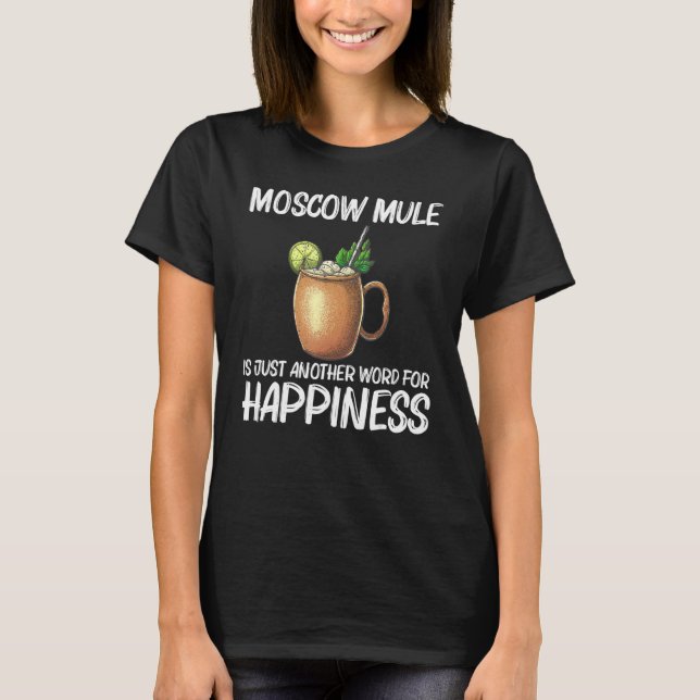 Cool Moscow Mule For Men Women Mug Vodka Cocktail  T-Shirt (Front)