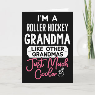 Cool Mothers Day Design Roller Hockey Grandma Card