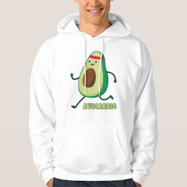 Cool Motivational Avocardio Avocado Cardio Hoodie (Front)