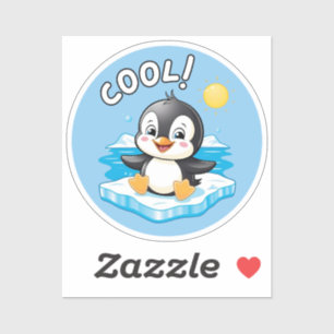 Cool! , Motivational Sticker, Penguin Sticker