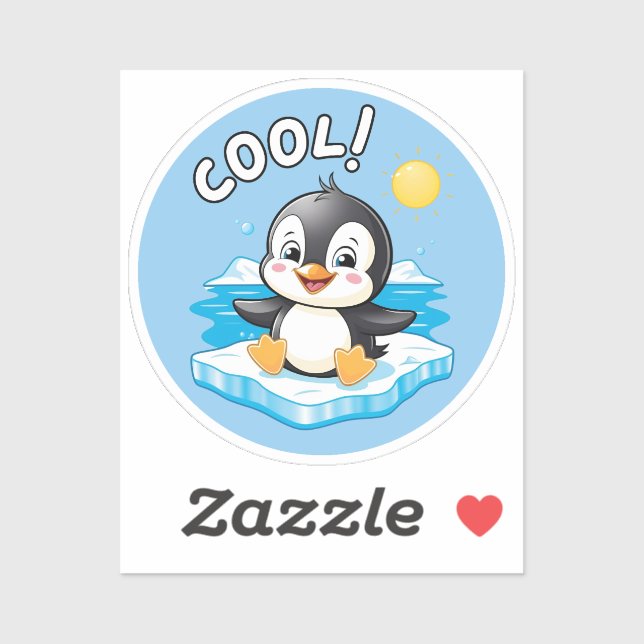 Cool! , Motivational Sticker, Penguin Sticker (Sheet)
