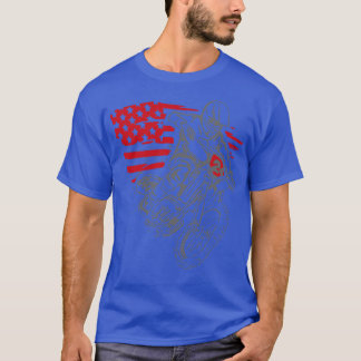 Cool Motorcross American Flag T-Shirt