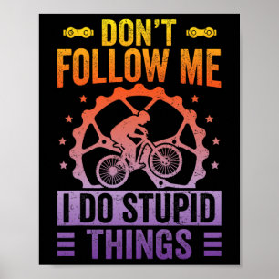 Cool Mountain Bike Art For Men Women Mountain Biki Poster