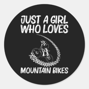 Cool Mountain Bike For Girls Kids Mountain Biking Classic Round Sticker
