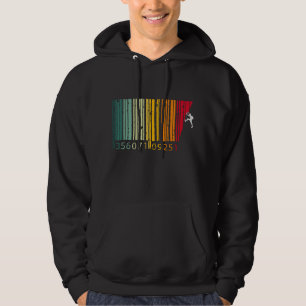 Cool Mountain Climber Man Colourful Barcode Hoodie
