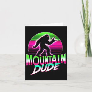 Cool Mountain Dude Bigfoot Sasquatch Hiking Gift Card