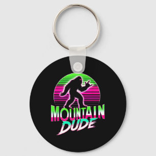 Cool Mountain Dude Bigfoot Sasquatch Hiking Gift Keychain