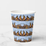 Cool Mountains Paper Cups<br><div class="desc">Slim, wavy, angular mountains reach upward toward a sky filled with many stars.</div>