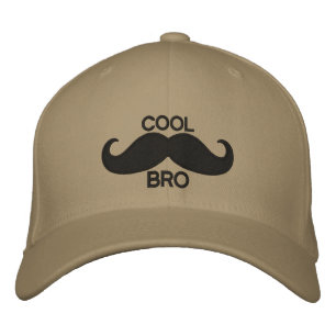 COOL Moustache BRO Embroidered Hat