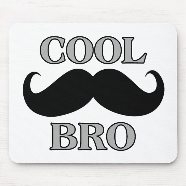 Cool Moustache Bro Mouse Pad (Front)