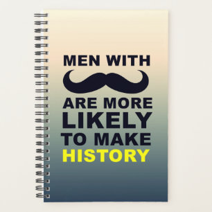 Cool Moustache Quote Typography Planner