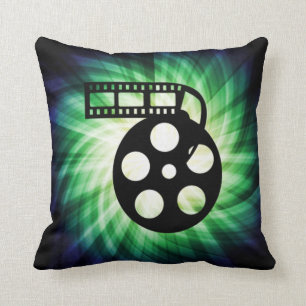 Cool Movie Film Reel Throw Pillow
