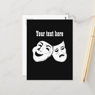 Cool movie masks customizable postcard