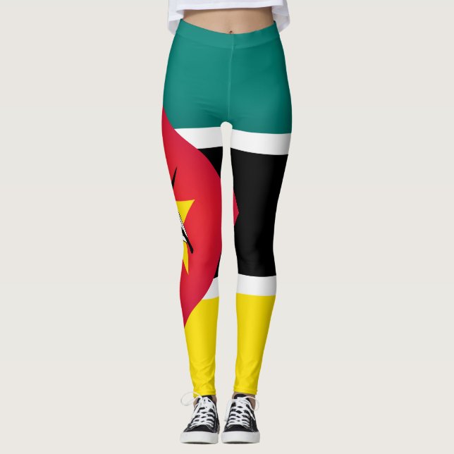 Cool Mozambique Flag Fashion Leggings (Front)