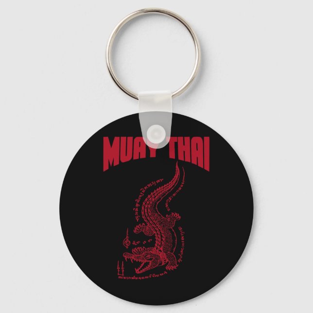 Cool Muay Thai Kickboxing For Men  Keychain (Front)