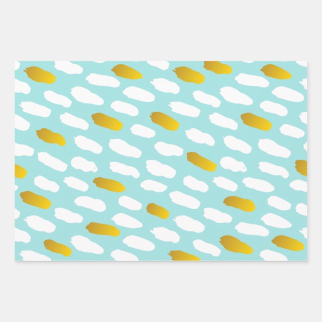 Cool Multi-Colour Modern Design Christmas Gift Wrapping Paper Sheet (Front)