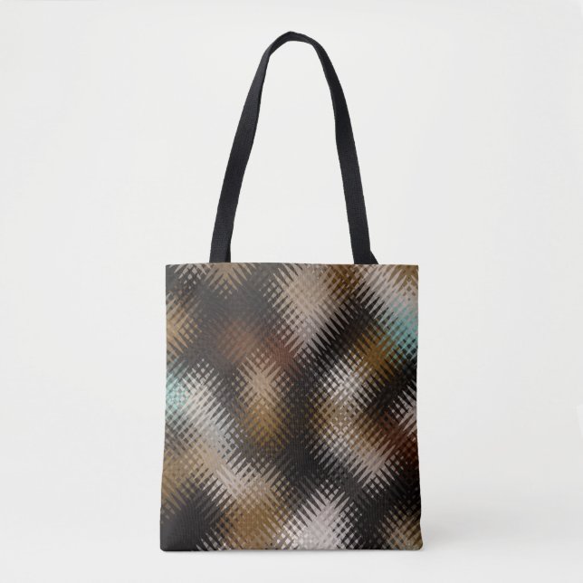 Cool Multi-Colour Zigzag Pattern Tote Bag (Front)