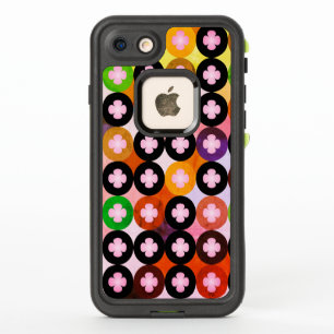 Cool Multi Coloured Circles & Pink Clovers