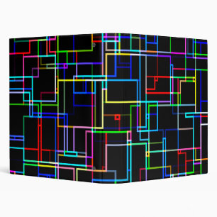 COOL Multicolored Striped Pattern Binder