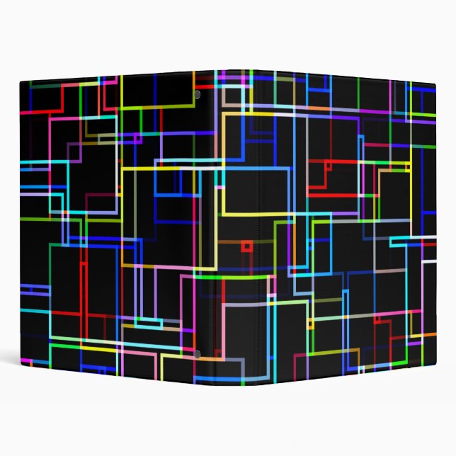COOL Multicolored Striped Pattern Binder (Background)