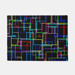 COOL Multicolored Striped Pattern Doormat