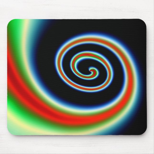 COOL Multicolored Swirl Mouse Pad (Front)