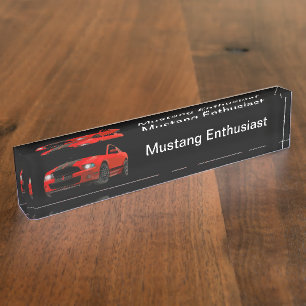 Cool Muscle Car Enthusiast Nameplate