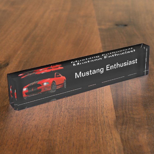 Cool Muscle Car Enthusiast Nameplate (Side)
