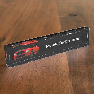 Cool Muscle Enthousiaste voiture Bureau Nom Plaque