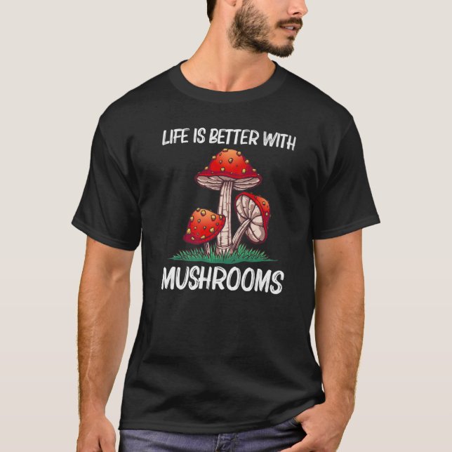 Cool Mushroom For Men Women Morel Mushroom Mycolog T-Shirt (Front)