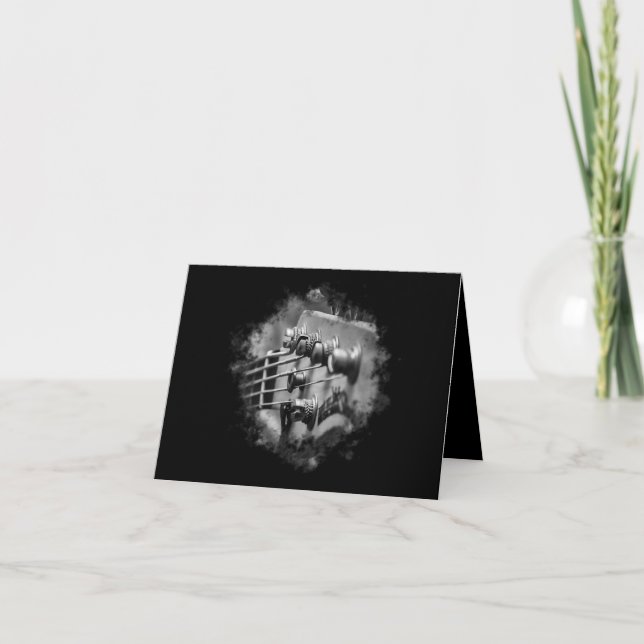 Cool Music Lover Electric Guitar Player Thank You Card (Front)