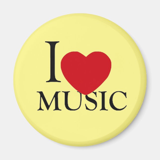 Cool  Music Lovers Music Event I love Music Magnet (Front)