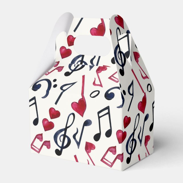 Cool music lovers tiled party Medium Favor Box (Front Side)