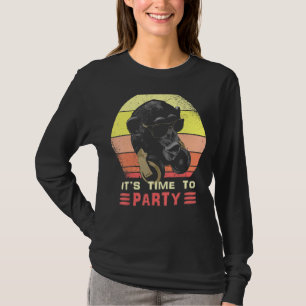 Cool Music Monkey Party Sunglasses And Headphones T-Shirt